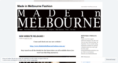 Desktop Screenshot of madeinmelbournefashion.wordpress.com