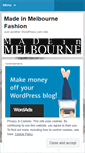 Mobile Screenshot of madeinmelbournefashion.wordpress.com