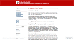 Desktop Screenshot of individualbility.wordpress.com