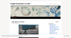 Desktop Screenshot of freightforwardersinindia.wordpress.com