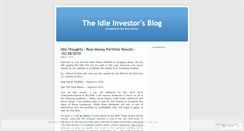 Desktop Screenshot of idleinvestor.wordpress.com