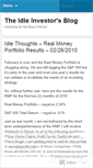 Mobile Screenshot of idleinvestor.wordpress.com
