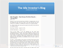 Tablet Screenshot of idleinvestor.wordpress.com