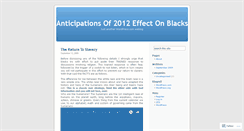 Desktop Screenshot of 2012forblacks.wordpress.com