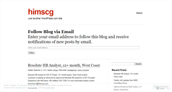 Desktop Screenshot of himscg.wordpress.com