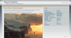 Desktop Screenshot of aboutevolution.wordpress.com
