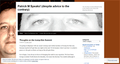 Desktop Screenshot of patrickmspeaks.wordpress.com