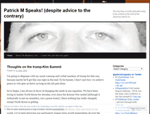 Tablet Screenshot of patrickmspeaks.wordpress.com
