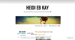 Desktop Screenshot of heidiebk.wordpress.com