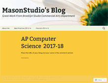 Tablet Screenshot of masonstudio.wordpress.com