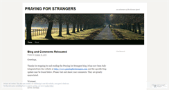 Desktop Screenshot of prayingforstrangers.wordpress.com
