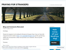 Tablet Screenshot of prayingforstrangers.wordpress.com
