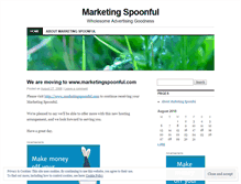 Tablet Screenshot of marketingspoonful.wordpress.com