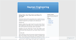 Desktop Screenshot of haymanengineering.wordpress.com