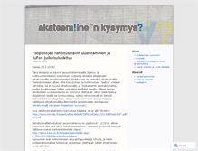 Tablet Screenshot of akateeminenkysymys.wordpress.com