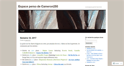 Desktop Screenshot of cameron250.wordpress.com