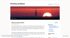 Desktop Screenshot of growingupbaptist.wordpress.com
