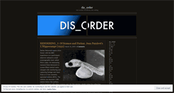 Desktop Screenshot of disorderdisorder.wordpress.com