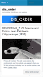 Mobile Screenshot of disorderdisorder.wordpress.com