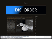 Tablet Screenshot of disorderdisorder.wordpress.com