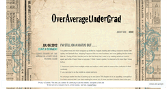 Desktop Screenshot of overaverageundergrad.wordpress.com