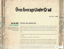 Tablet Screenshot of overaverageundergrad.wordpress.com