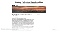 Desktop Screenshot of heritageprofessional.wordpress.com