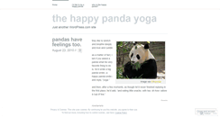 Desktop Screenshot of happypandayoga.wordpress.com
