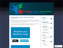 Tablet Screenshot of cupromotions.wordpress.com