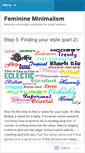 Mobile Screenshot of feminineminimalism.wordpress.com