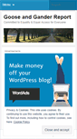 Mobile Screenshot of gooseandganderreport.wordpress.com