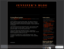 Tablet Screenshot of jennifercloud.wordpress.com