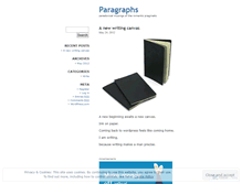 Tablet Screenshot of paragraphss.wordpress.com