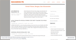 Desktop Screenshot of mahasiswaitb.wordpress.com