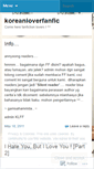 Mobile Screenshot of koreanloverfanfic.wordpress.com