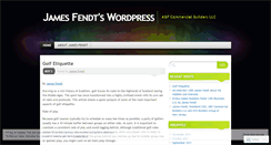 Desktop Screenshot of jamesfendt.wordpress.com