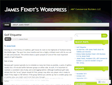 Tablet Screenshot of jamesfendt.wordpress.com