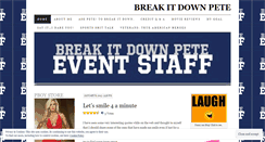 Desktop Screenshot of breakitdownpete.wordpress.com