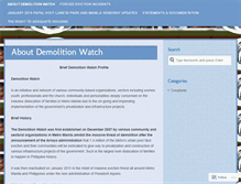 Tablet Screenshot of demolitionwatch.wordpress.com