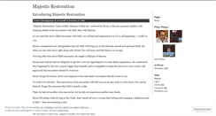 Desktop Screenshot of majesticrestoration.wordpress.com