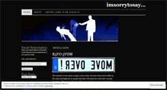 Desktop Screenshot of imsorrytosay.wordpress.com