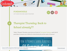 Tablet Screenshot of fundanoodle.wordpress.com