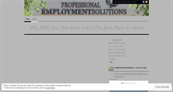 Desktop Screenshot of professionalemploymentsolutions.wordpress.com