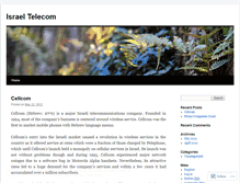 Tablet Screenshot of israeltelecom.wordpress.com