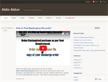 Tablet Screenshot of aldinaldon66.wordpress.com