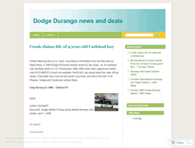 Tablet Screenshot of dodgedurango.wordpress.com