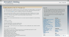 Desktop Screenshot of ahmadin.wordpress.com