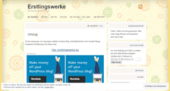 Desktop Screenshot of erstlingswerke.wordpress.com