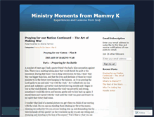 Tablet Screenshot of mammyk.wordpress.com