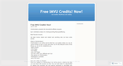 Desktop Screenshot of freeimvucreditsnow.wordpress.com